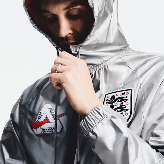 England Nike x Palace 'KMD' Anthem Jacket - Pewter Grey